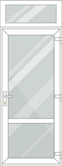 PVC entrance doors with top window