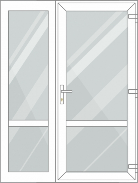 PVC entrance doors with side window