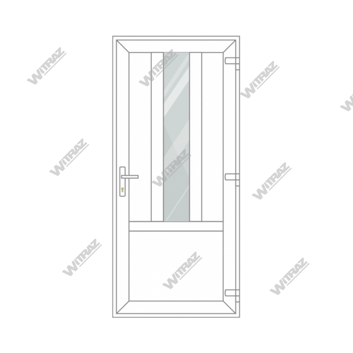 uPVC entrance doors - Entrance uPVC door (3 uPVC + glass)