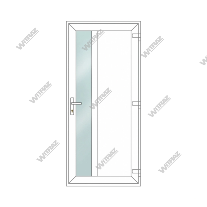 uPVC entrance doors - Entrance uPVC door (matte glass + uPVC)