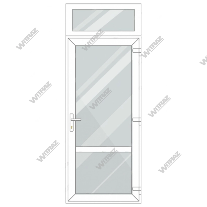 Puertas de entrada de PVC con ventana superior - Puerta (cristal + cristal) + ventana superior (cristal)