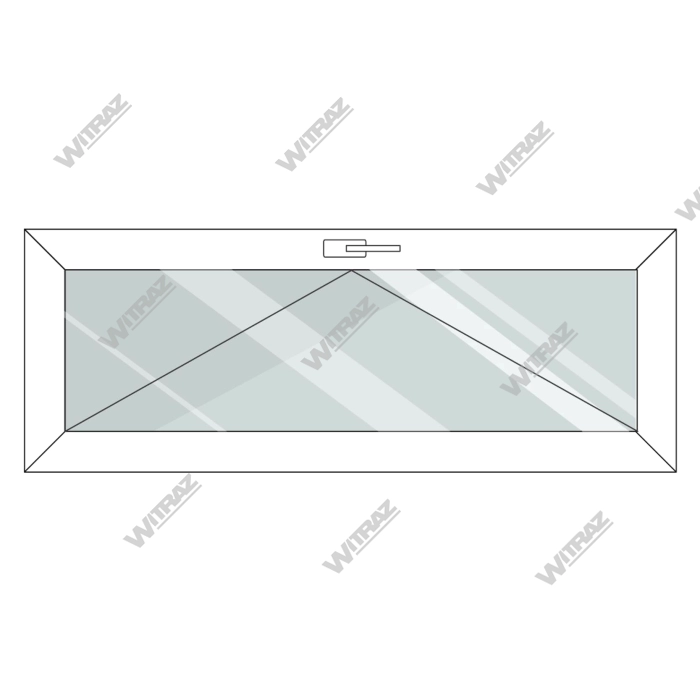 uPVC windows in stock - Single-casement PVC window, opens for ventilation, handle on the top